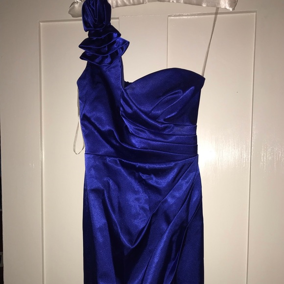royal blue cocktail dress nordstrom blue satin dress short Royal Blue Satin Mini Dress